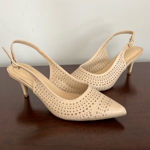 Cato Comfort Est. 1946, Women’s Cream Tan Nude Slingback Dress Pumps Heels S 7